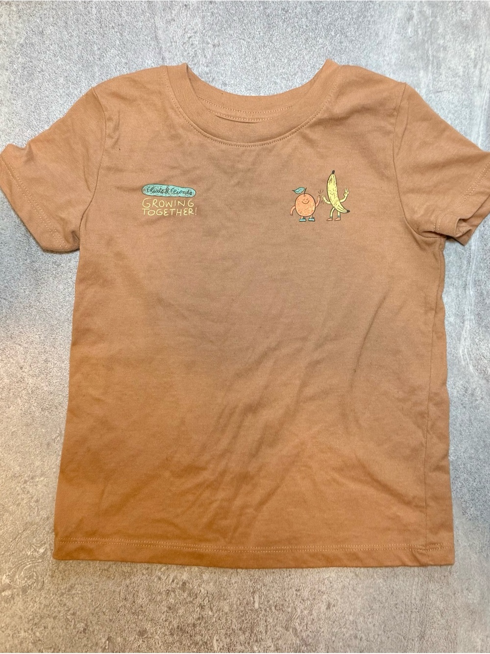 Kids 'Growing Together' orange Graphic Tee